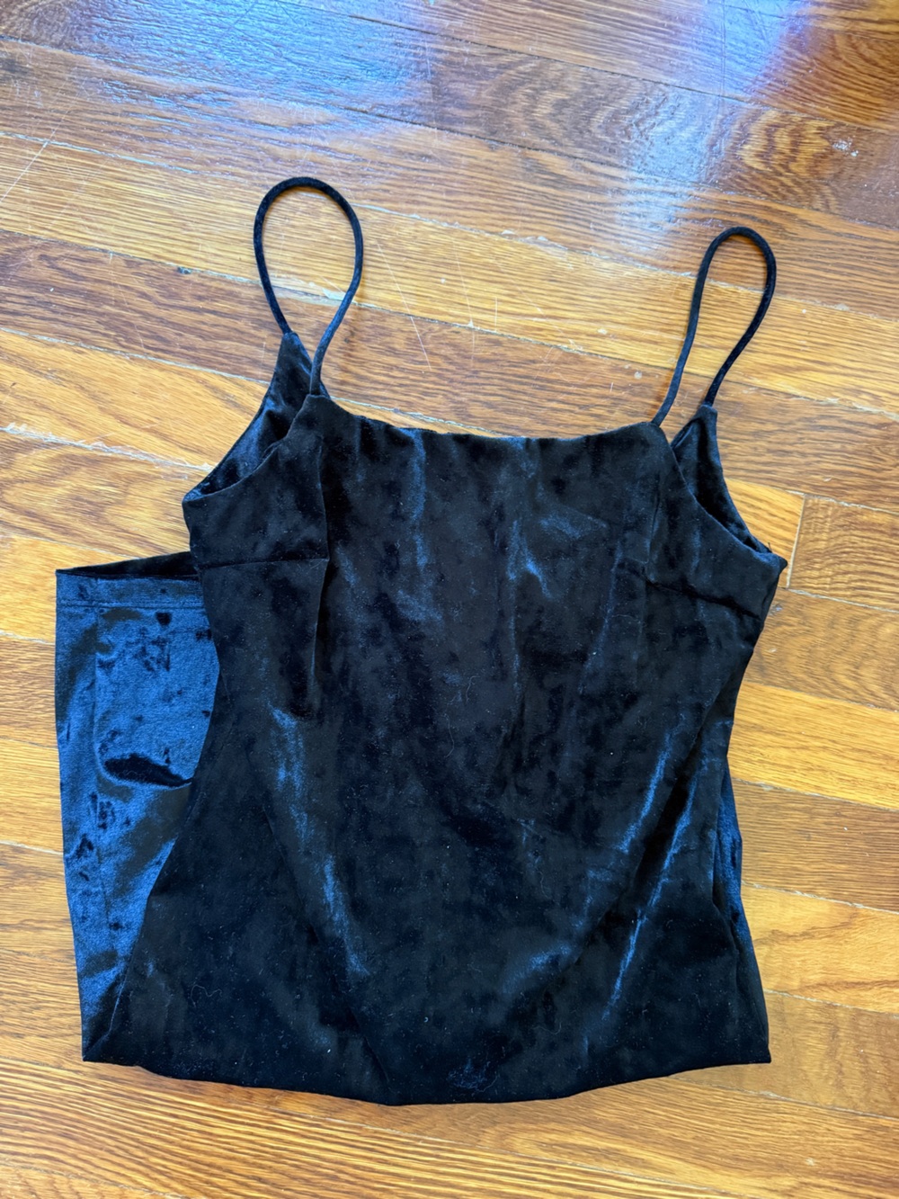 Urban Outfitters Black Velvet Dress with Thin Straps